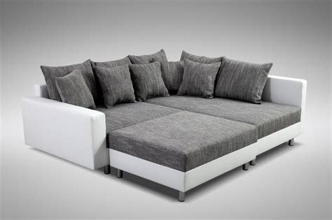Sitzgruppe jazz 2 400 x 1 200 mm schwarz senffarben. Modernes Sofa Couch Ecksofa Eckcouch in weiss Eckcouch mit ...
