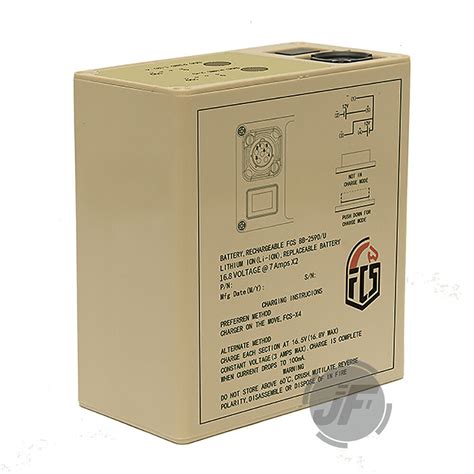 Fcs Military Bb 2590 Rechargeable Li Ion Battery Case 16 × 3500 Mah Capacity Tan Ebay