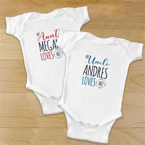 Personalized My Aunt Uncle Love Me Bodysuit In Personalized Baby