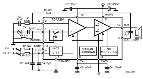 Designed to be used as audio amplifier. TDA7294 power audio circuit diagram | Electronic Circuit Diagram and Layout