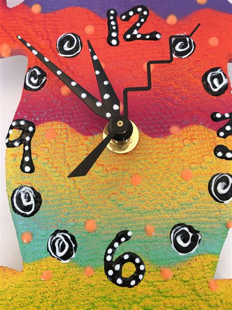 Whimsical Gecko Wall Clock With Pendulum Ceramic Lizard Clock Unique