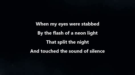 Disturbed The Sound Of Silence Tekst - Disturbed The Sound Of Silence Lyrics Video - YouTube