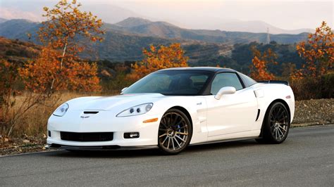 壁纸hennessey，chevrolet，corvette，zr1，c6，白色，侧视图高清：宽屏：高清晰度：全屏