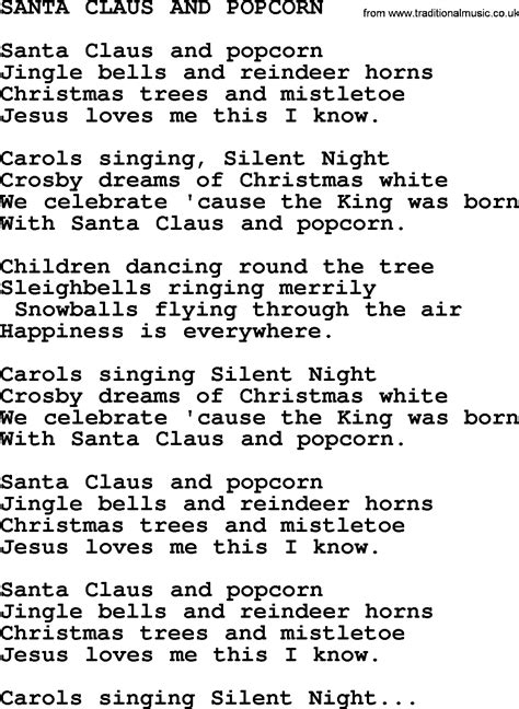 Santa Claus And Popcorn By Merle Haggard Lyrics