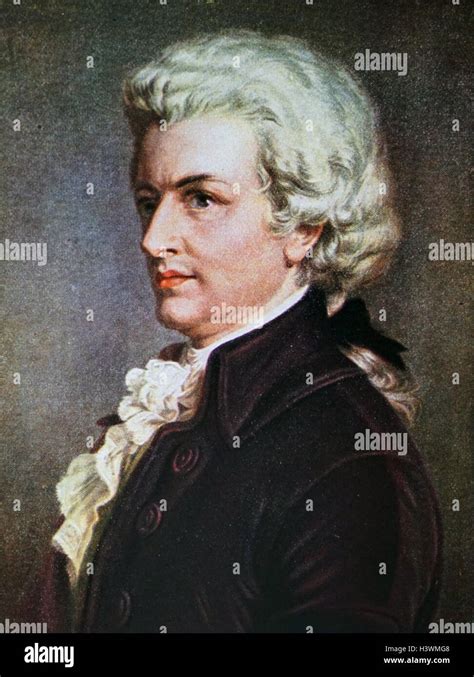 Portrait Of Wolfgang Amadeus Mozart 1756 1791 An Austrian Composer Of