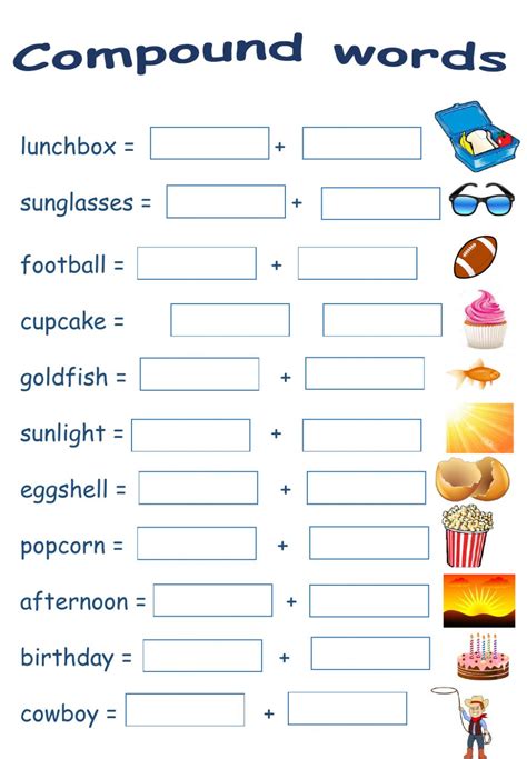 Compound Words Activity For 4 5