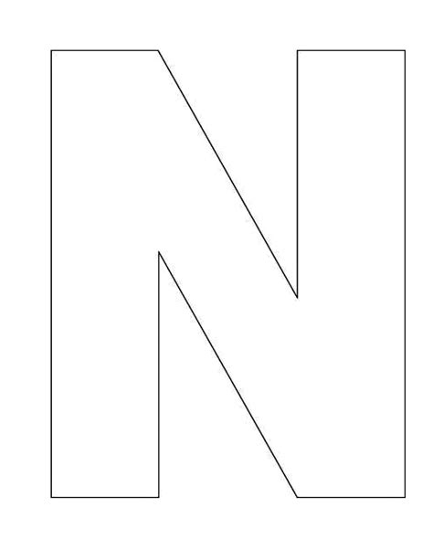 Printable Alphabet Letter N Template Alphabet Letter N Alphabet