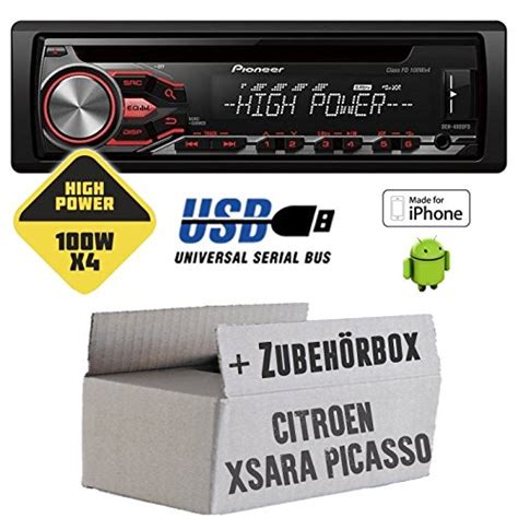 best offer citroen xsara picasso pioneer deh 4800fd high power 100Â watt cd mp3 usb car radio