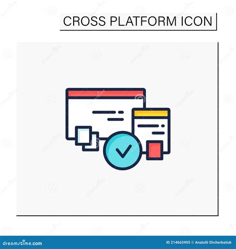 Cross Browser Compatibility Color Icon Stock Vector Illustration Of