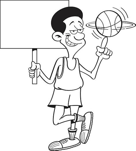 Basketball Player Spinning Ball Illustrations Royalty Free Vector