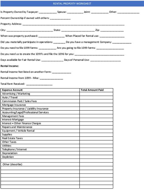 Rental Property Expenses Spreadsheet 25 Free Download Excel Templates