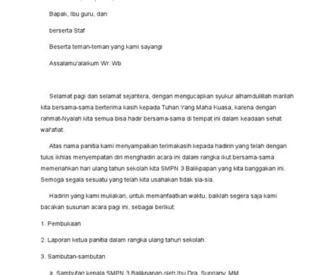 Kumpulan Contoh Teks Mc Formal Acara Sekolah Terbaik - Kumpulan Contoh Teks MC