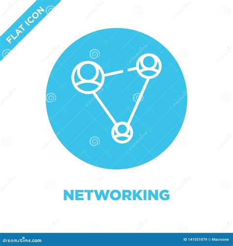 Networking Icon Vector Thin Line Networking Outline Icon Vector