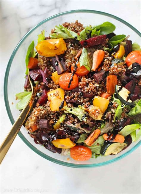 Easy Roasted Vegetable And Quinoa Salad Chelsey Amer