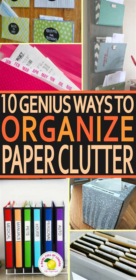 Home One Does Simply Paper Clutter Organization Paper Clutter