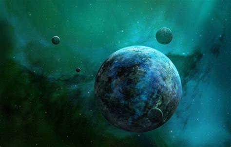 Wallpaper Stars Planet Space Nebula Planet Fantasy Planets Art