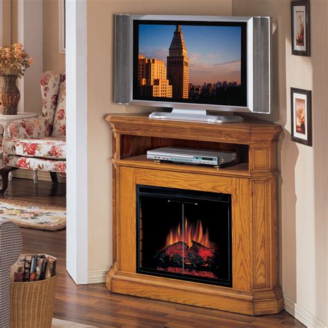 Classic Flame Glendale Corner Entertainment Electric Fireplace Oak At