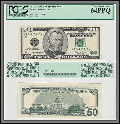Get dbs group holdings ltd historical price data for dbsm stock. Uncirculated Series 1996 $50 star Federal Reserve Note ...