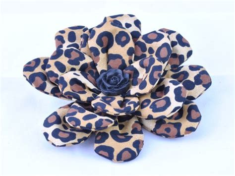 Leopard Print Fabric Flower