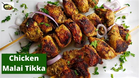 chicken tikka kebab recipe on tawa malai chicken kebab recipe murgh malai tikka easy recipe