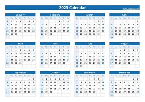 2023 Calendar With Week Numbers Printable Printable Form Templates