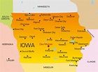 Iowa Map - Guide of the World