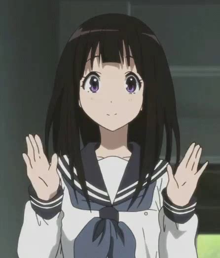 Cute Anime Girl Waving Goodbye