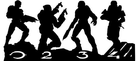 Halo Master Chief Collection Silhouette Vector By Firedragonmatty On