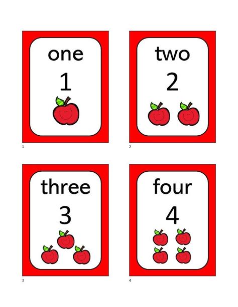 Free Printable Preschool Number Cards