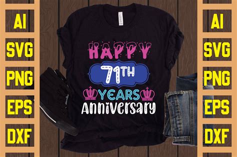 Happy 71 Years Anniversary Graphic By Therajstore · Creative Fabrica