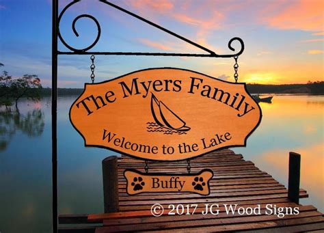 Custom Lake House Sign For Dock Lake Signs Outdoor Lake House Decor