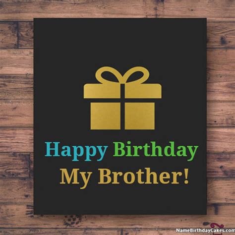 On your special day, i wish you great luck. Birthday Cards For Brother With Name and Photo
