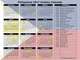 Philippine Holidays 2020 Calendar | Calendar Template Printable