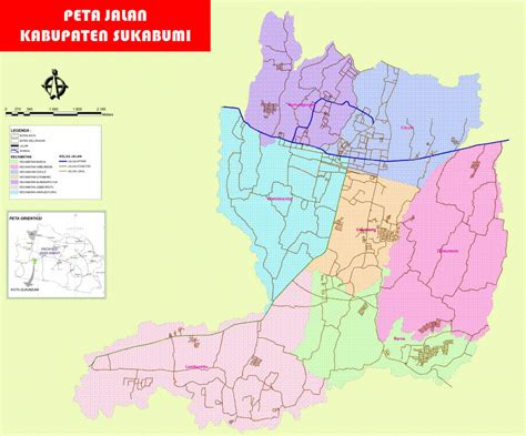 Peta Kabupaten Sukabumi Lengkap Dengan Daftar Kecamatan Tarunas