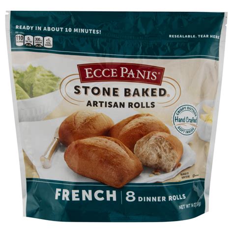 Save On Ecce Panis Stone Baked Artisan Dinner Rolls French 8 Ct Order