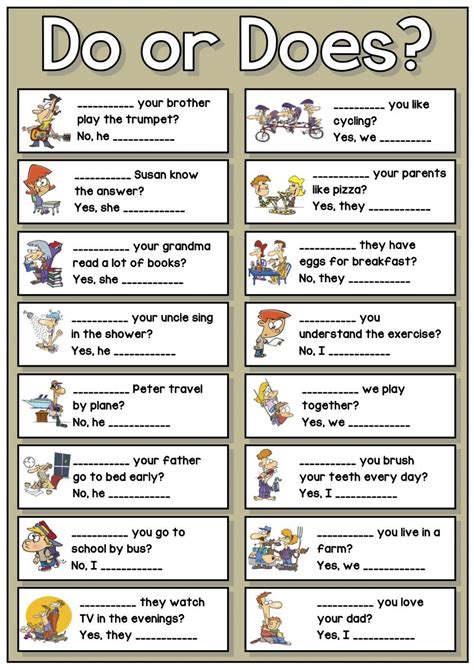 Exercicios Do E Does