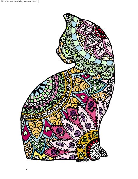 Coloriage mandala chat difficile adulte à imprimer pour colorier avec les enfants et adultes.le dessin mandala chat difficile adulte est gratuit. Coloriage Mandala Chat - Sans Dépasser