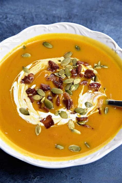 This soup in a pumpkin is the best fall recipe. Creamy Pumpkin Soup Recipe - Add a Pinch