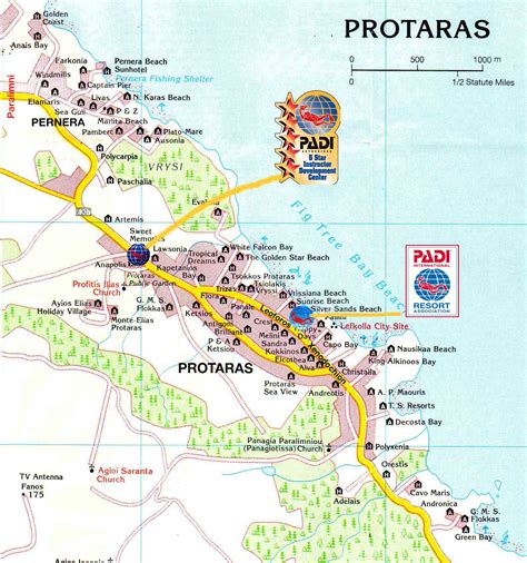 Αγία νάπα, locally aˈʝanːapa), officially romanised agia napa, is a tourist resort at the far eastern end of the southern coast of cyprus. Large Protaras Maps for Free Download and Print | High ...