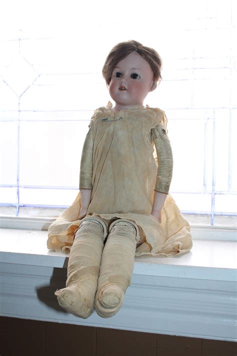 Antique Armand Marseille Doll 370 Leather Body 23