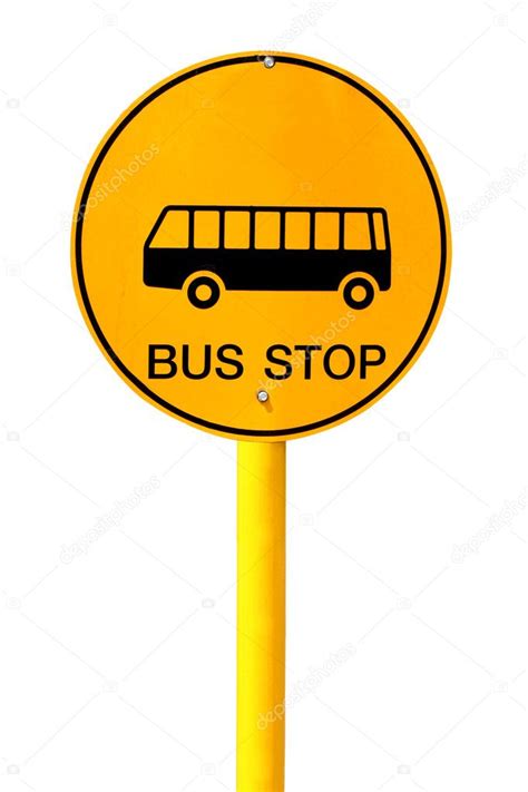 Check spelling or type a new query. Bus stop sign on white background — Stock Photo ...