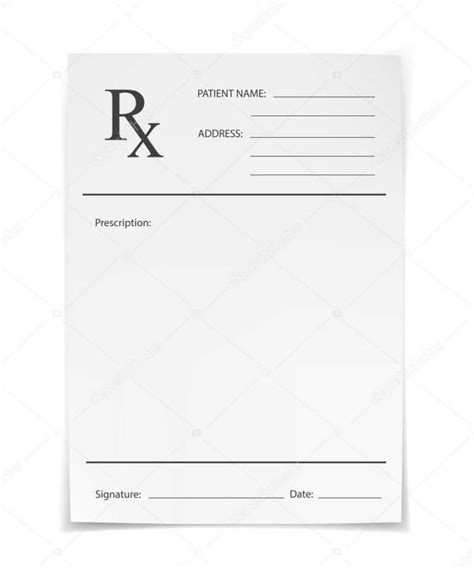 ᐈ Prescription Pad Clip Art Stock Icon Royalty Free With Blank