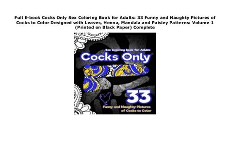 Full E Book Cocks Only Sex Coloring Book For Adults 33 Funny And