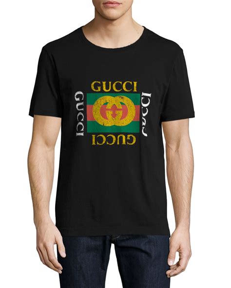 Gucci Washed T Shirt W GG Print Black
