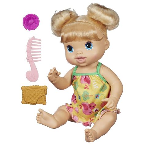 Nib Hasbro Baby Alive Pretty In Pigtails Baby Doll Blonde Hair Baby