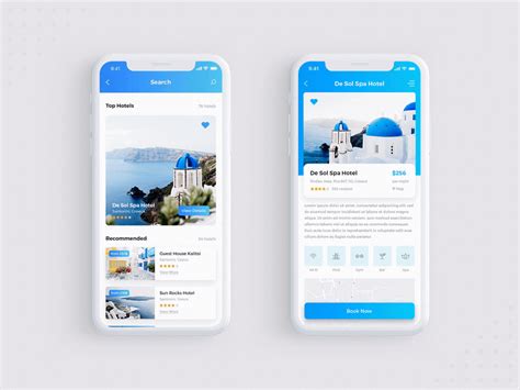 In flat mobile app ui design have availabe all feature of flat design standards,it is most attractive and it set developed to inspire your next application design. Booking hotel Ios App by Nataly on Dribbble