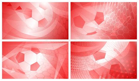 Soccer Backgrounds In Red Colors Stock Vector Illustration Of Sport