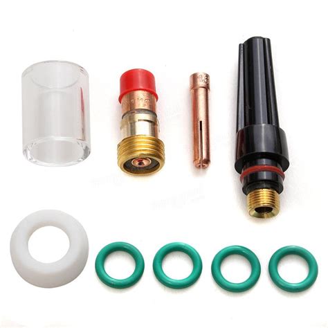 Pcs Tig Welding Stubby Gas Lens Glass Cup Kit For Tig Wp