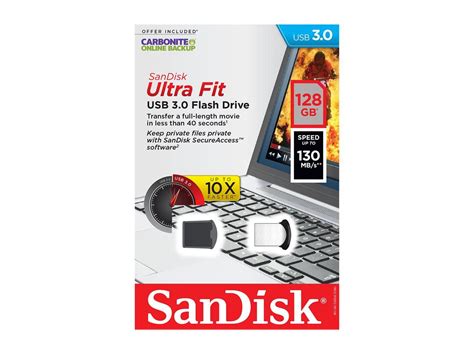 Sandisk 128gb Ultra Fit Cz43 Usb 30 Flash Drive Up To150mbs Sdcz43