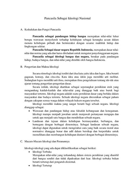Pancasila Sebagai Ideologi Nasional - Kedudukan dan Fungsi Pancasila